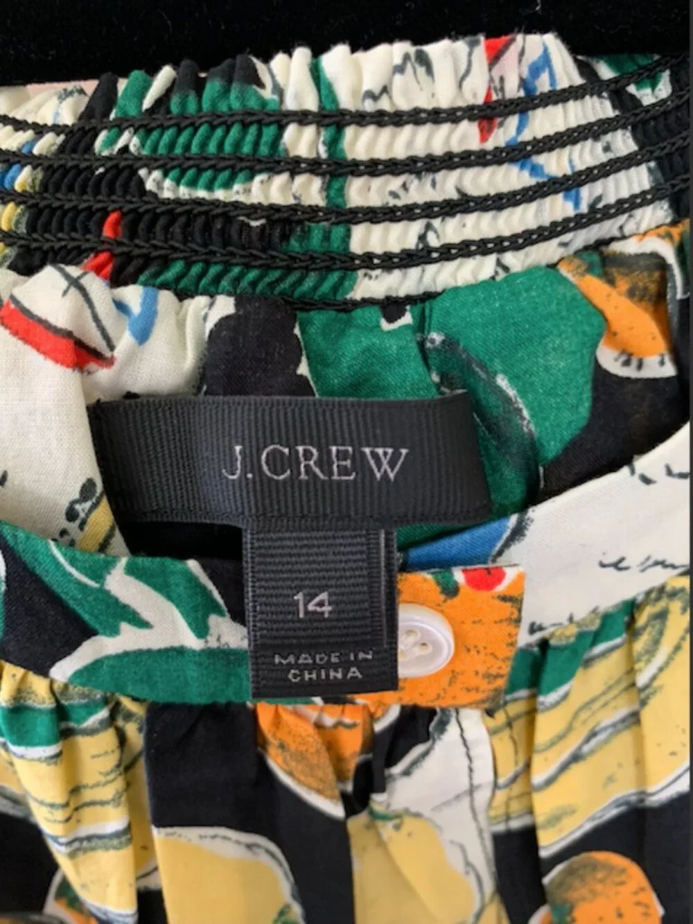 J. Crew Mediterranean Postcard Print Ruffle Off-Shoulder Cotton Top 14